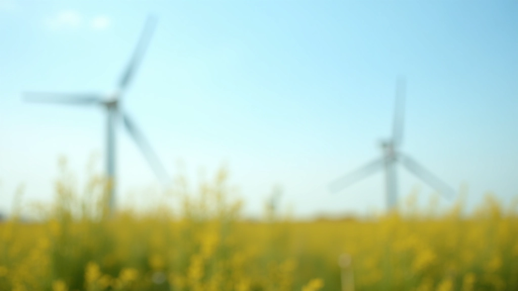 Modern wind turbines in open landscape with clear visibility of turbine design and rotation mechanism